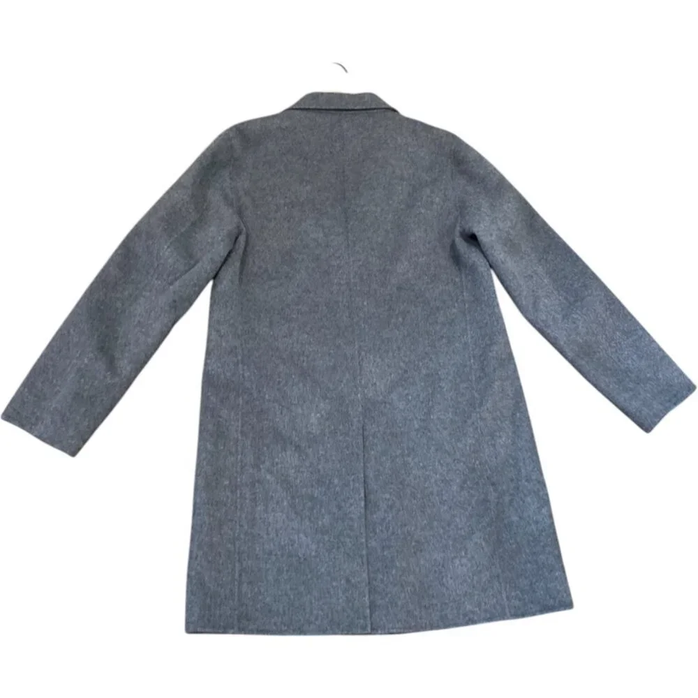 NWT THEORY Wool Cashmere Long Coat Delancey Double Faced Tailored Grey Winter - Picture 12 of 16